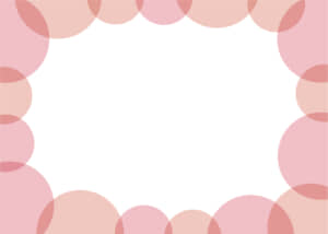 可愛いイラスト無料｜背景　周りに円　シンプル　ピンク色