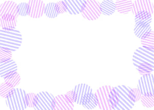 可愛いイラスト無料｜背景　円ボーダー　枠　紫色