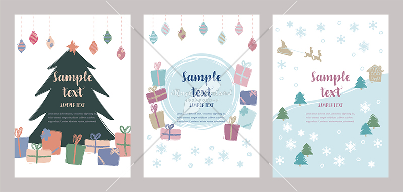 イラストデータ販売 クリスマスカード 手描き かわいい イラスト1 イラストデータ 公式 イラスト素材サイト イラストダウンロード
