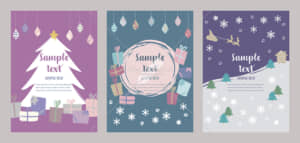 イラストデータ販売｜クリスマスカード　手描き　かわいい　イラスト2　イラストデータ