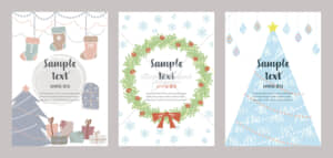 イラストデータ販売｜クリスマスカード　手描き　かわいい　イラスト3　イラストデータ