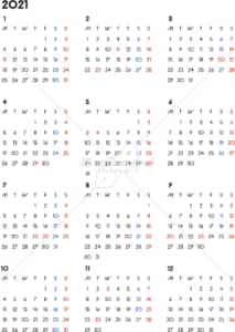 イラストデータ販売 カレンダー 21 最新の祝日 シンプルなカレンダー 背景 なし 日曜始まり 公式 イラスト素材サイト イラストダウンロード