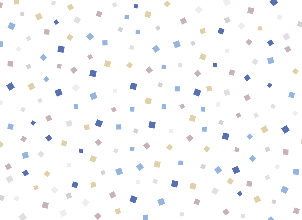 イラスト無料｜紙吹雪の背景　寒色　ブルー系　パーティ　装飾　飾り　明るい色味　四角四角