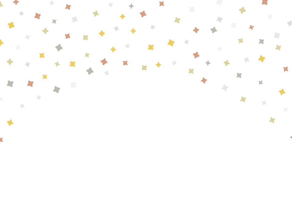 イラスト無料｜紙吹雪の背景　下にコピースペース　金色　銀色　パーティ　装飾　飾り　明るい色味　花柄
