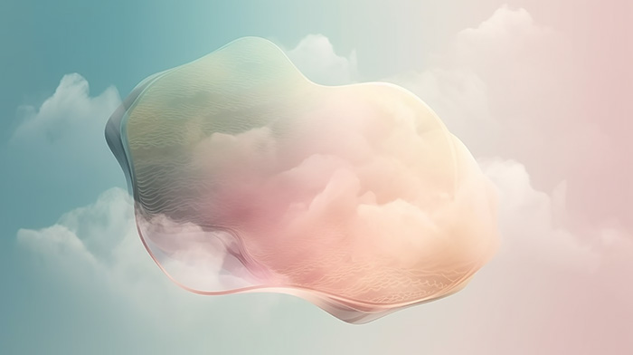 淡く優しい色の雲海4｜素材無料