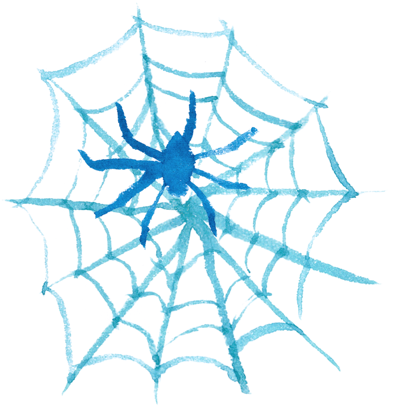 可愛いイラスト無料 水彩 ハロウィン 蜘蛛 公式 イラストダウンロード