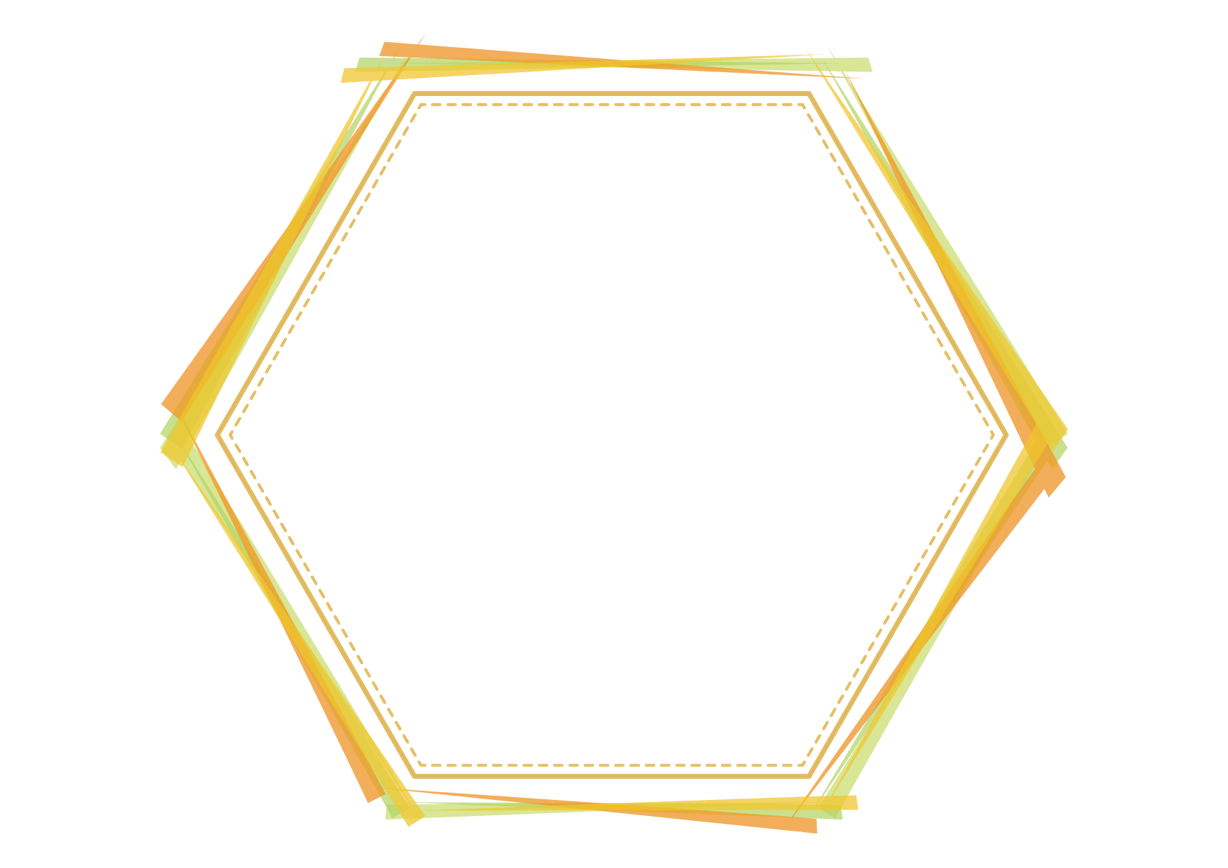 可愛いイラスト無料 フレーム 六角形 黄色 背景 Free Illustration Frame Hexagon Yellow Background 公式 イラストダウンロード