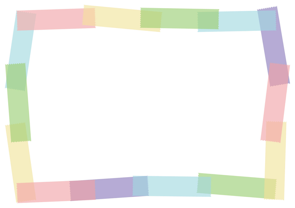 可愛いイラスト無料 マスキングテープ フレーム カラフル パステル Free Illustration Masking Tape Frame Colorful Pastel 公式 イラスト素材サイト イラストダウンロード