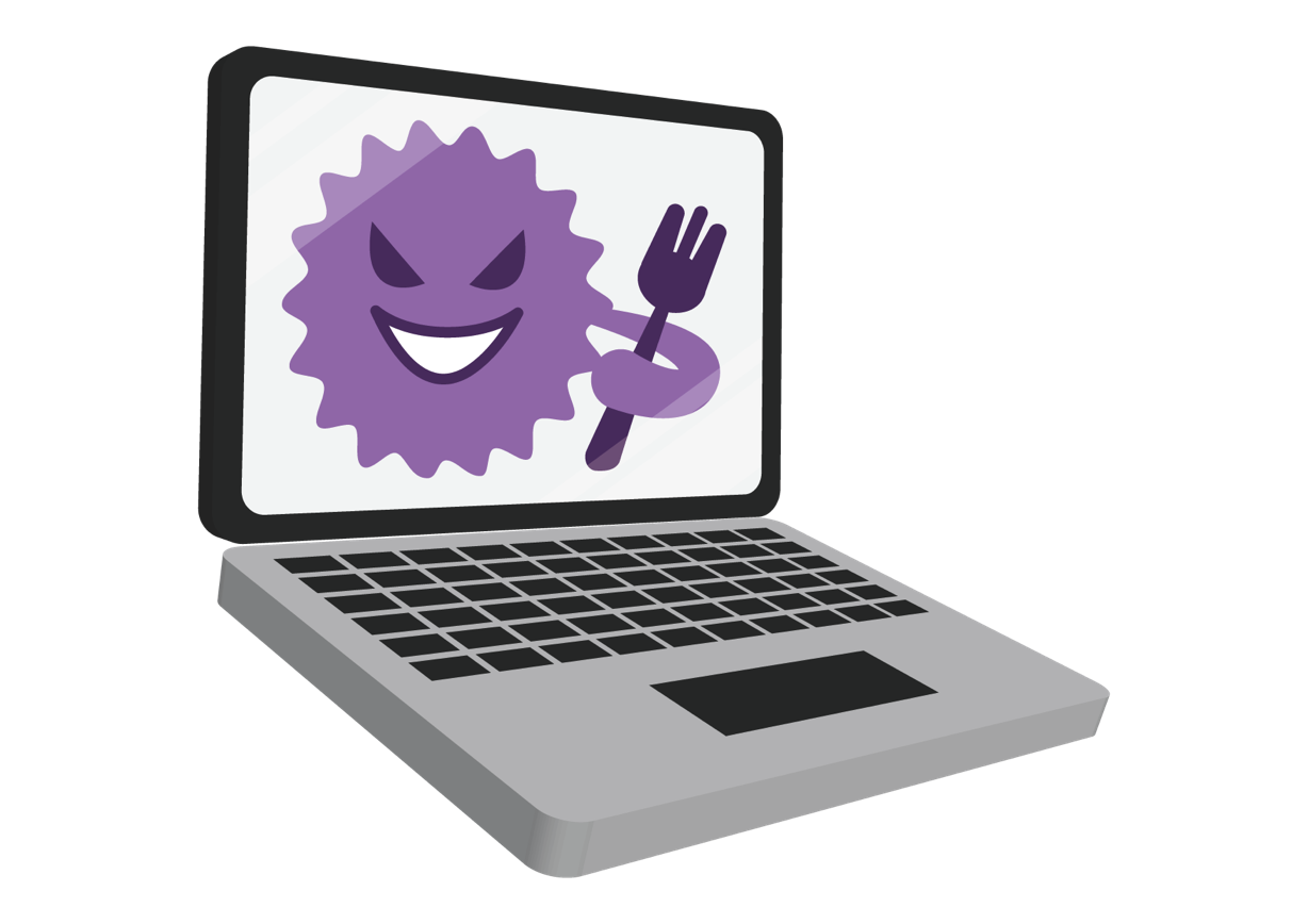 可愛いイラスト無料 ノートパソコン ウイルス Free Illustration Laptop Virus 公式 イラストダウンロード