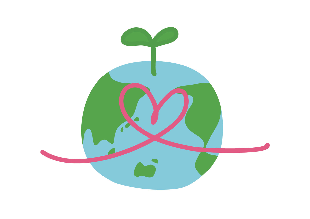 可愛いイラスト無料 地球 若葉 ハート 人権 環境 Free Illustration Heart Earth Sprout Human Rights Environment 公式 イラストダウンロード
