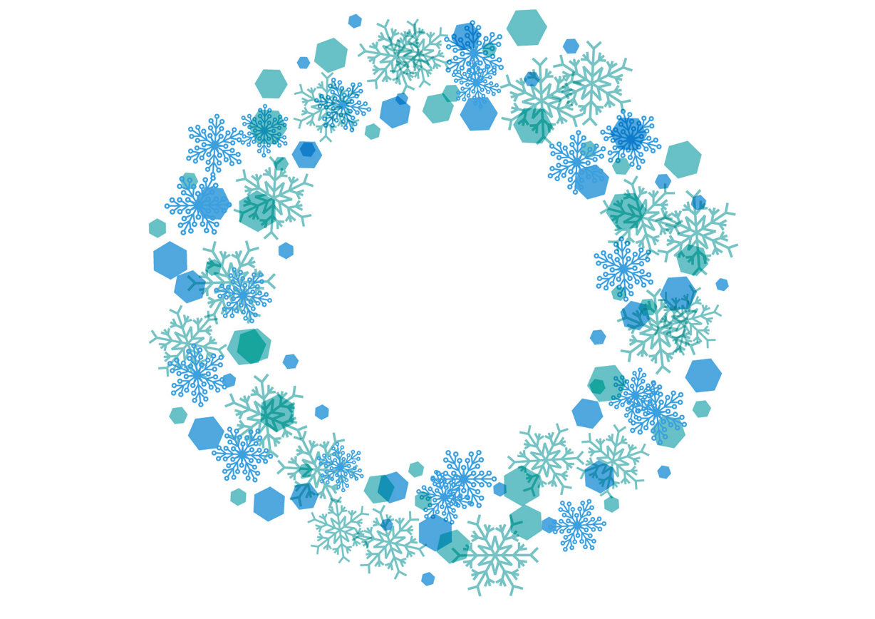 可愛いイラスト無料 雪の結晶 フレーム 背景 青色 Free Illustration Snowflakes Frame Background Blue 公式 イラストダウンロード