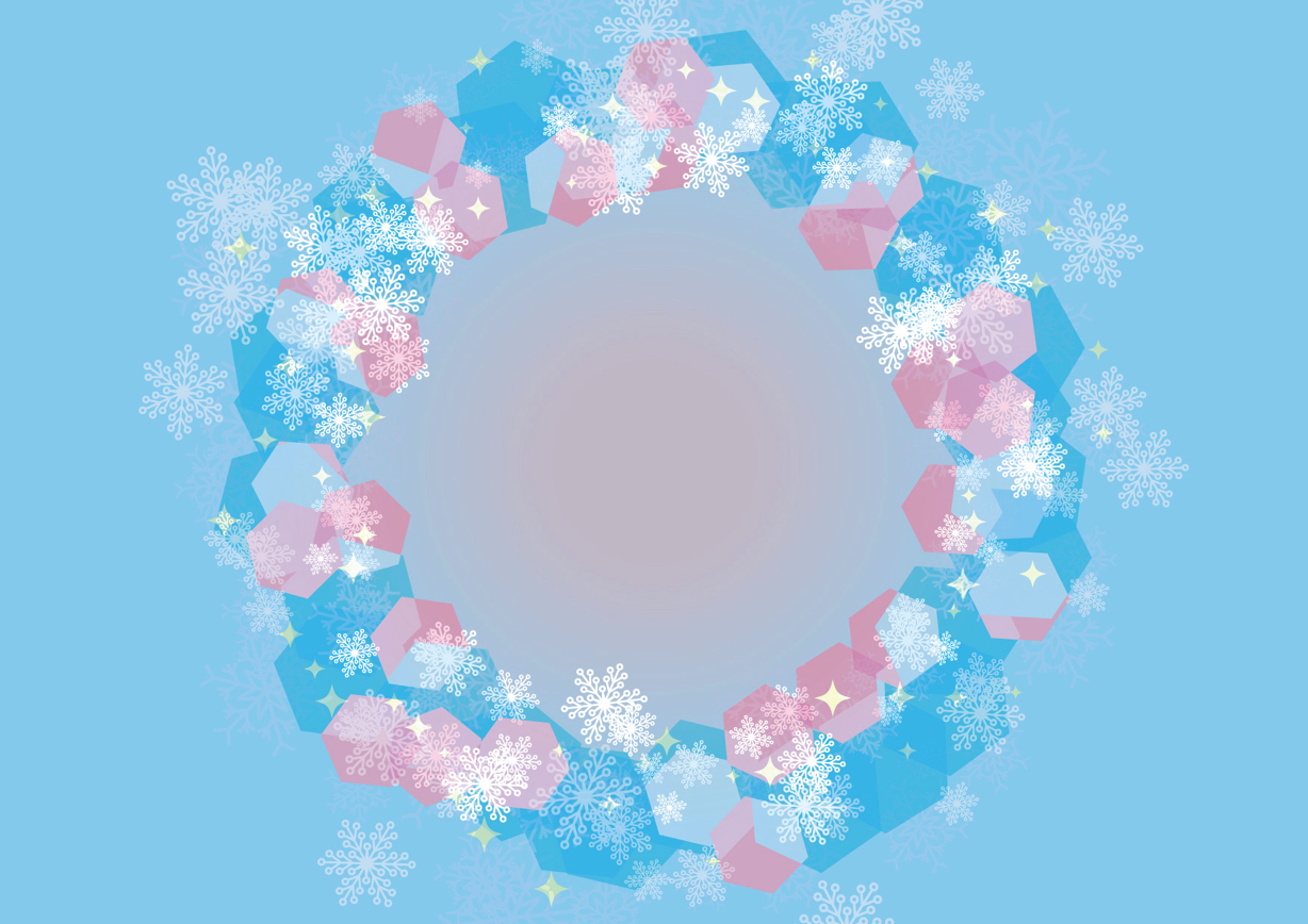 可愛いイラスト無料 雪の結晶 フレーム 背景 青 Free Illustration Snowflakes Frame Background Blue 公式 イラスト素材サイト イラストダウンロード