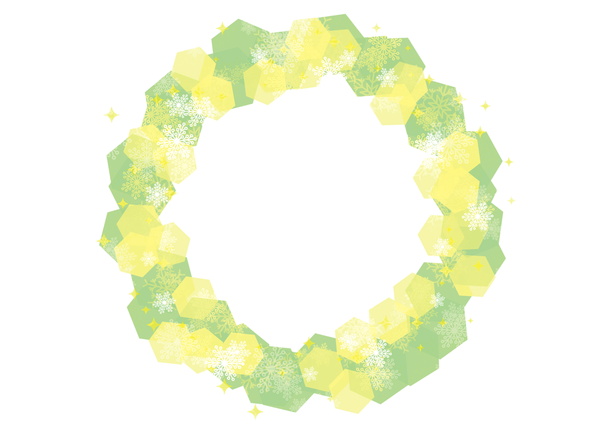 可愛いイラスト無料 雪の結晶 フレーム 背景 緑色 Free Illustration Snowflakes Frame Background Green 公式 イラストダウンロード
