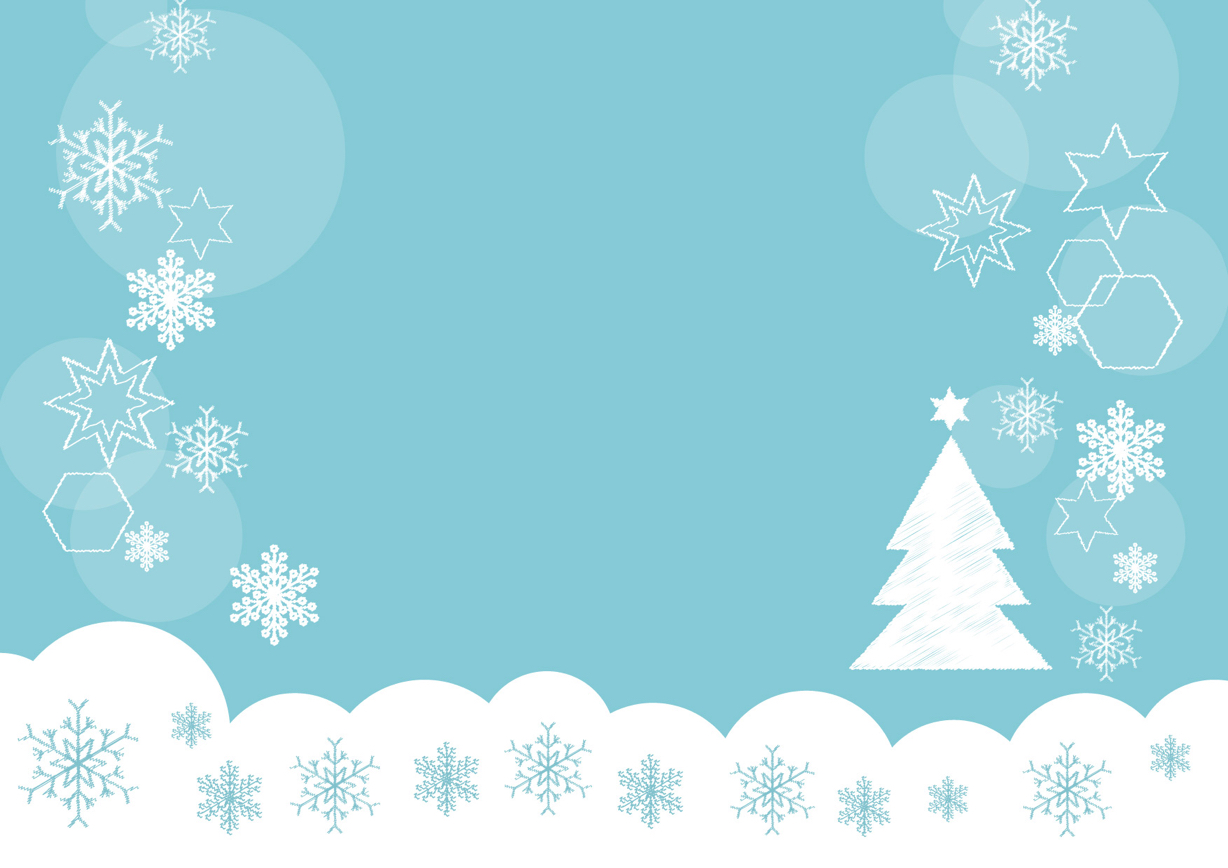 可愛いイラスト無料 雪の結晶 クリスマスツリー 青色 背景 Free Illustration Snowflakes Christmas Tree Blue Background 公式 イラストダウンロード