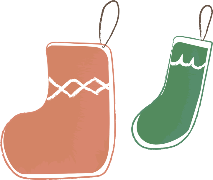 手書きイラスト無料 クリスマス 靴下 手書き 公式 イラストダウンロード