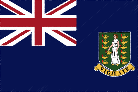 国旗 イラスト 無料 英領ヴァージン諸島の国旗 公式 イラストダウンロード