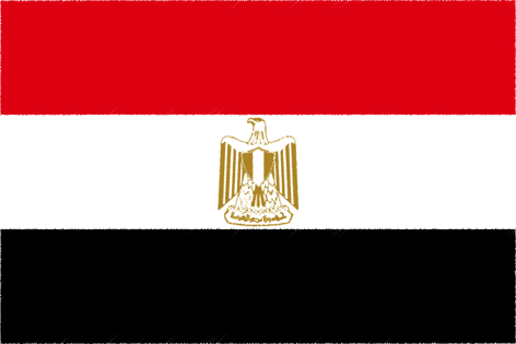 国旗 イラスト 無料 エジプト アラブ共和国の国旗 公式 イラストダウンロード