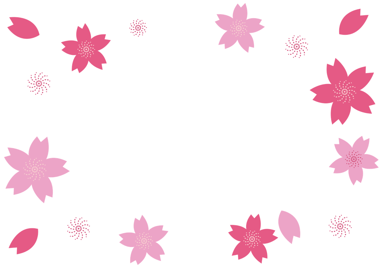 桜の花 フレーム ピンク 公式 イラストダウンロード