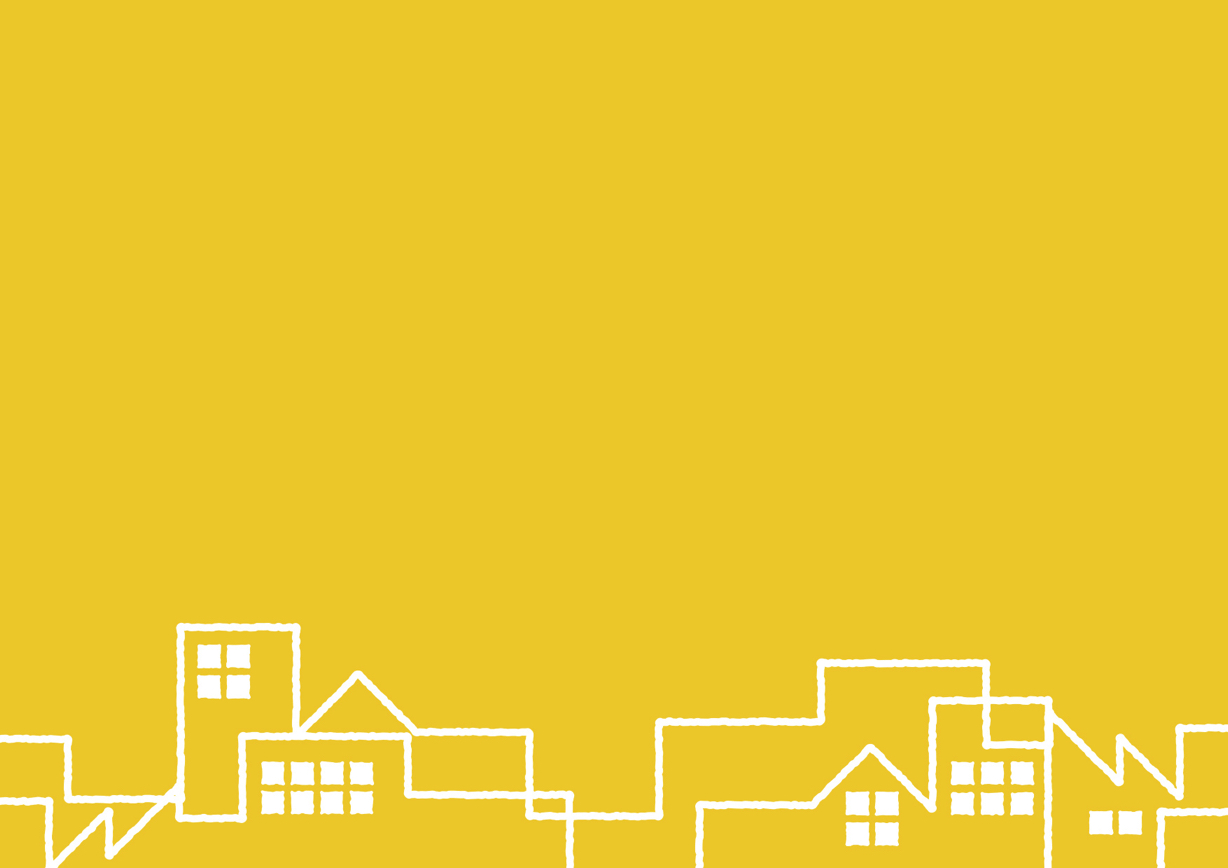 シンプルイラスト無料 町並み 黄色 背景 公式 イラストダウンロード