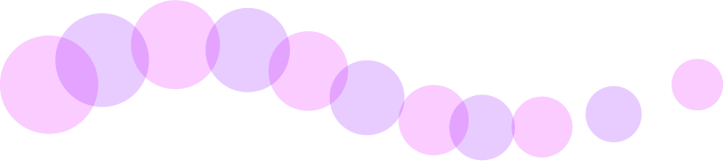 可愛いイラスト無料 罫線 ライン 丸の波ボーダー 紫色 公式 イラスト素材サイト イラストダウンロード