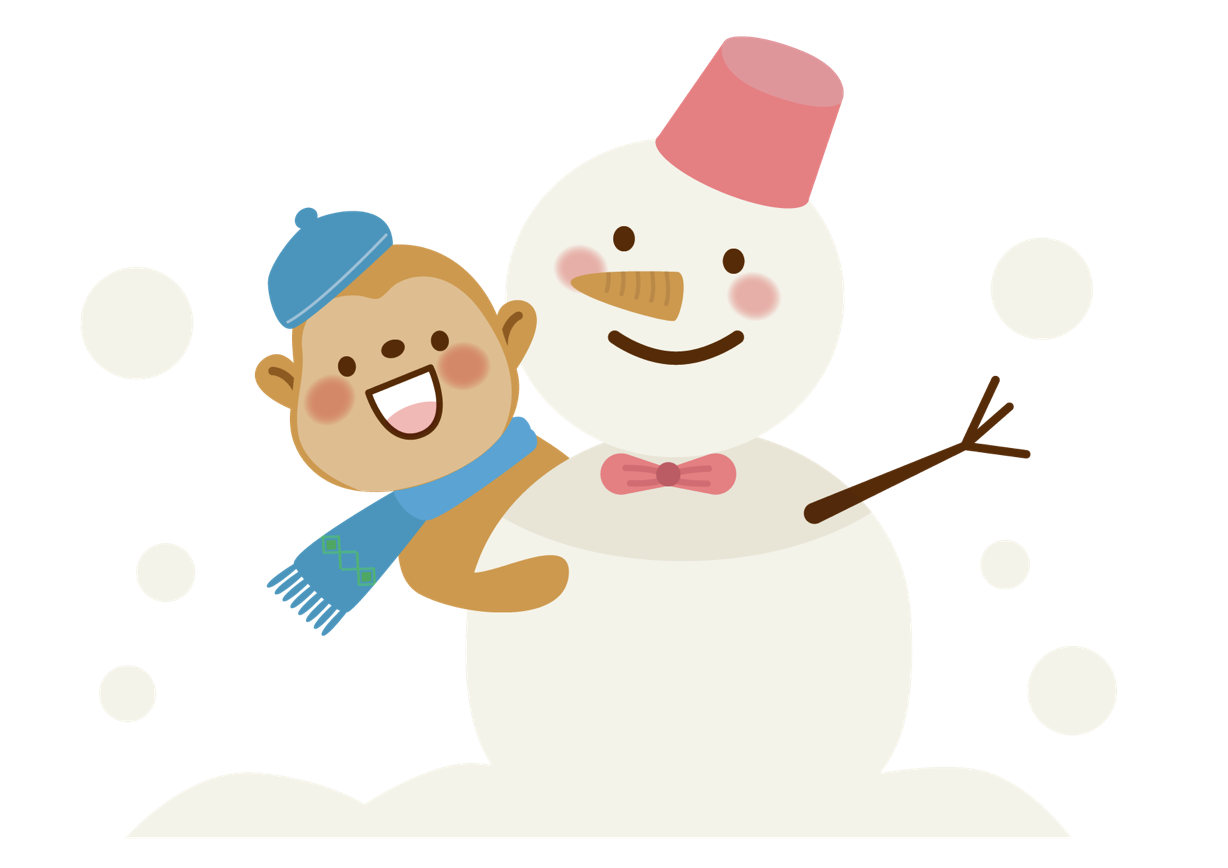 可愛いイラスト無料 さる 雪だるま Free Illustration New Year S Monkey Snowman 公式 イラスト素材サイト イラストダウンロード