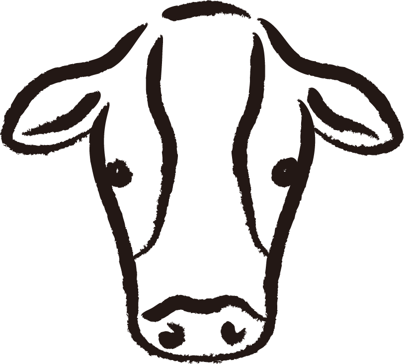 年賀状21デザイン無料 筆で書いた牛のイラスト 公式 イラスト素材サイト イラストダウンロード