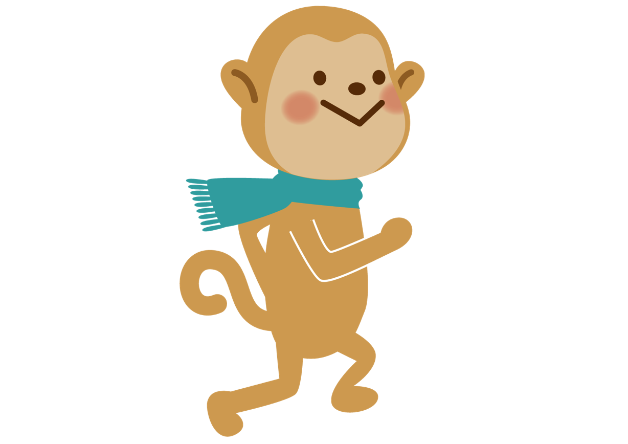 可愛いイラスト無料 猿 子供1 Free Illustration Monkey Child 公式 イラストダウンロード