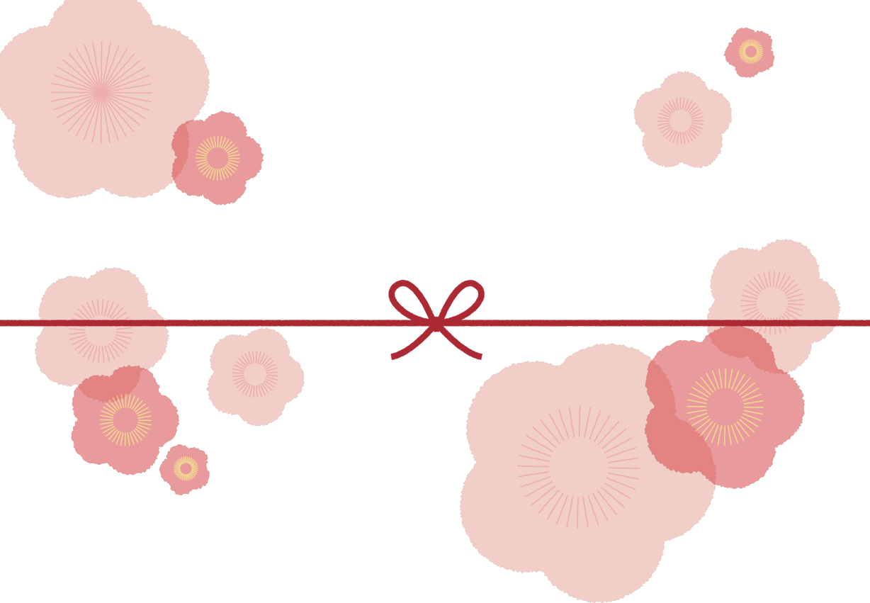 可愛いイラスト無料 のし紙 大きな桃の花 カジュアル 公式 イラストダウンロード
