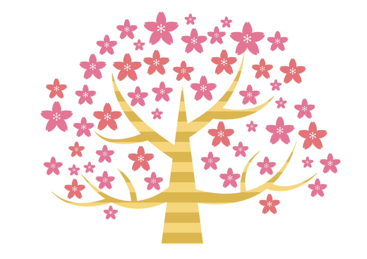 可愛いイラスト無料 桜の木 デフォルメ Free Illustration Cherry Blossoms Wood 公式 イラストダウンロード