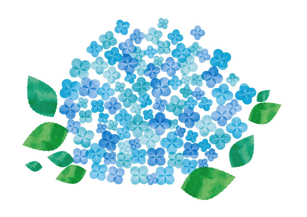可愛いイラスト無料 あじさい 水彩 水色 花 Free Illustration Hydrangea Watercolor Light Blue Flower 公式 イラスト素材サイト イラストダウンロード