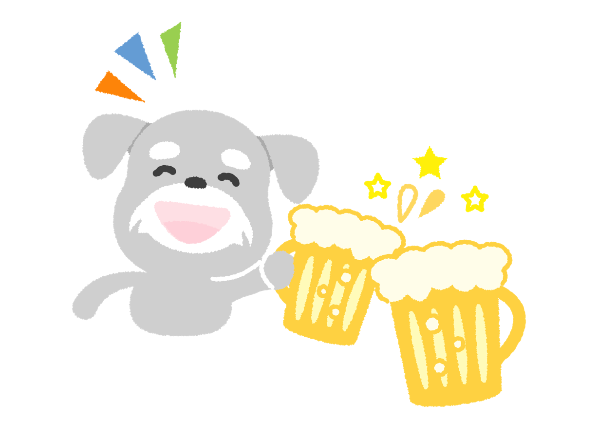 可愛いイラスト無料 犬 ビール Free Illustration Dog Beer 公式 イラストダウンロード