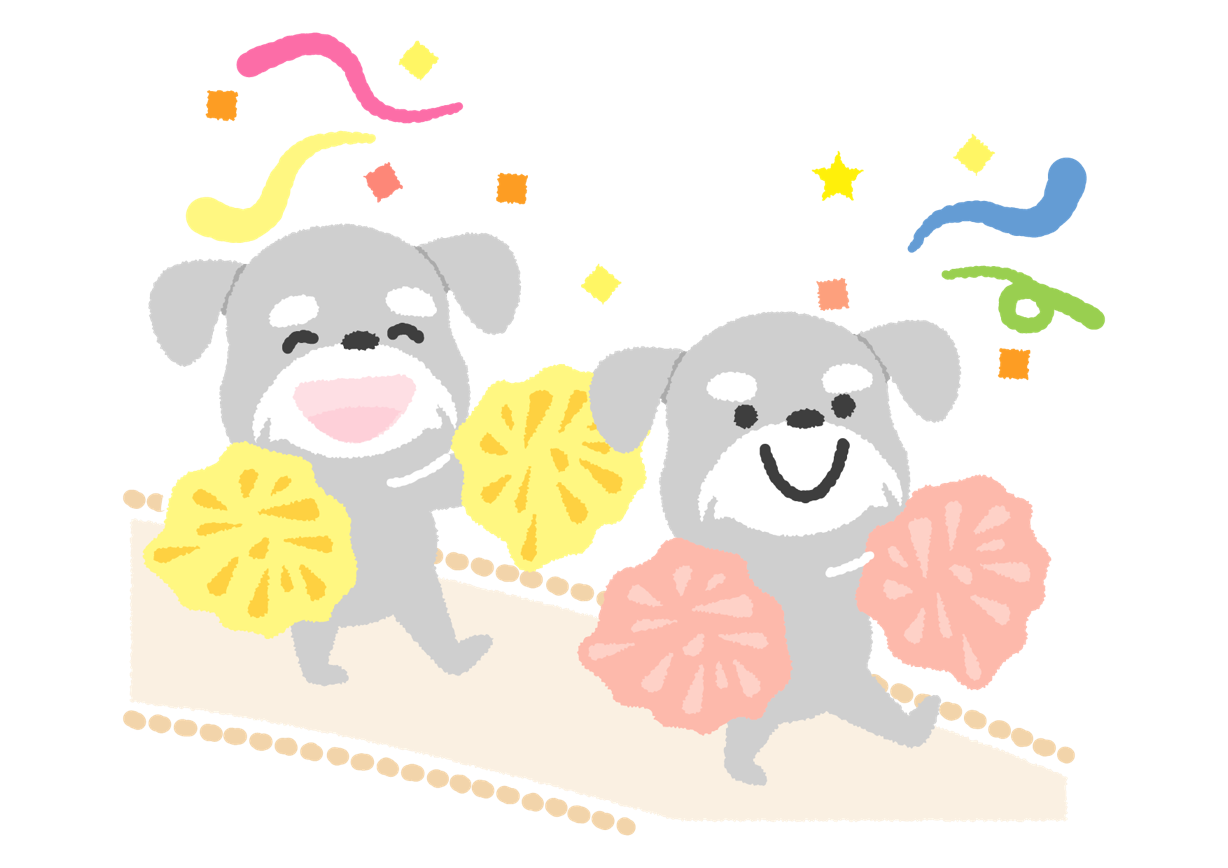 可愛いイラスト無料 犬 応援 Free Illustration Dog Cheering 公式 イラスト素材サイト イラストダウンロード