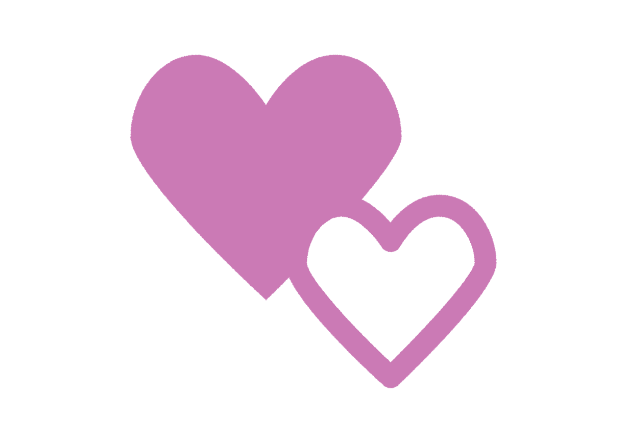 可愛いイラスト無料 ハートマーク 紫色 Free Illustration Heart Mark Purple 公式 イラストダウンロード