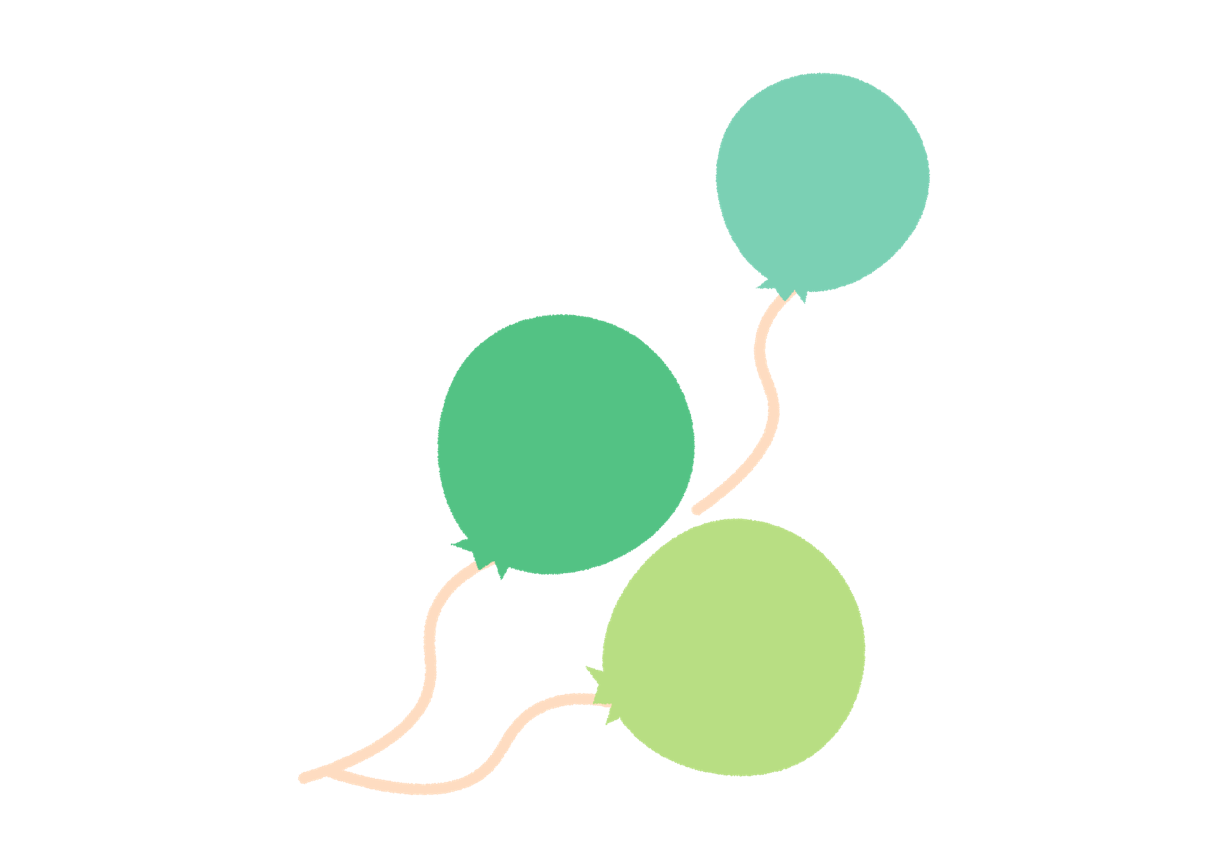 可愛いイラスト無料 風船 緑色 Free Illustration Balloon Green 公式 イラスト素材サイト イラストダウンロード