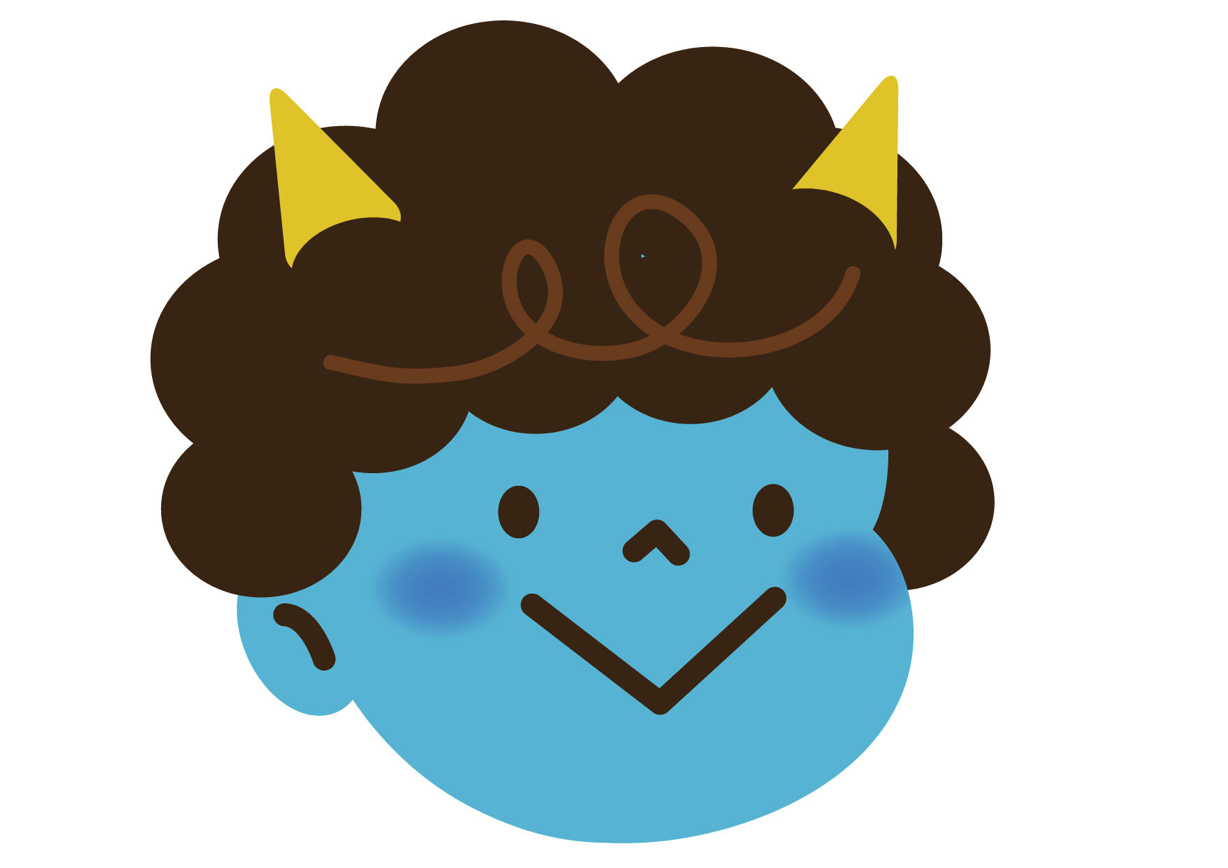 可愛いイラスト無料 節分 可愛い 青鬼 顔 アップ Free Illustration Setsubun Cute Blue Demon Face 公式 イラスト素材サイト イラストダウンロード