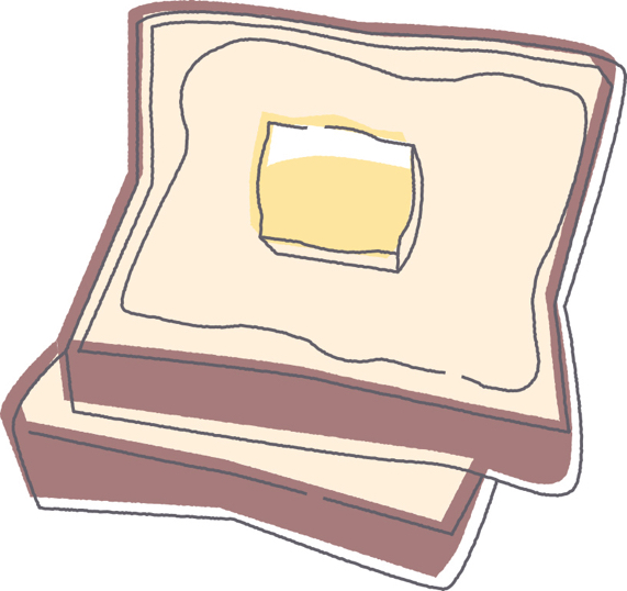 手書きイラスト無料 食パン トースト 公式 イラスト素材サイト イラストダウンロード