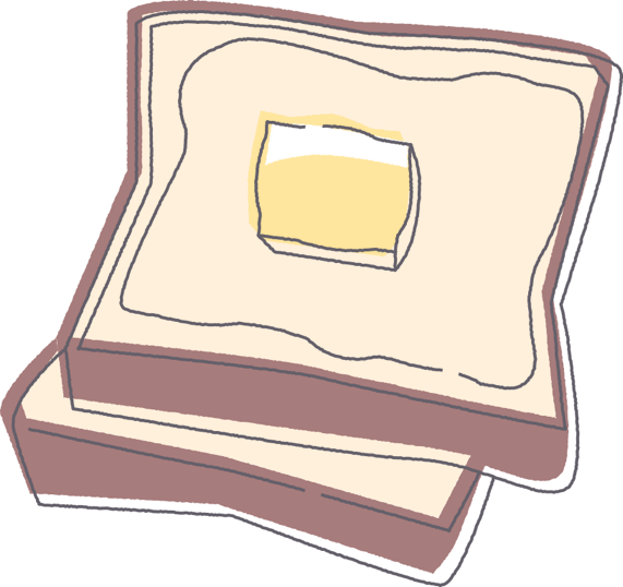 手書きイラスト無料 食パン トースト 公式 イラスト素材サイト イラストダウンロード