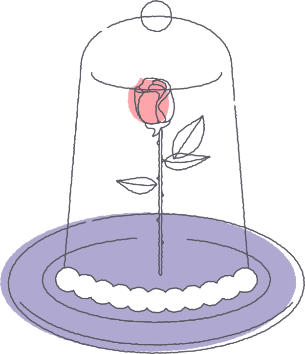 可愛いイラスト無料 バラの花 ガラスドーム 公式 イラスト素材サイト イラストダウンロード