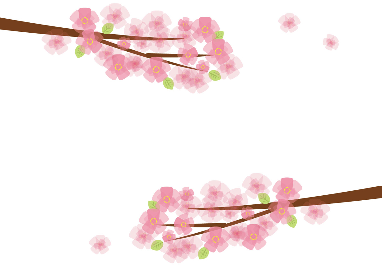 可愛いイラスト無料 桜 枝 Free Illustration Sakura Branch 公式 イラスト素材サイト イラストダウンロード