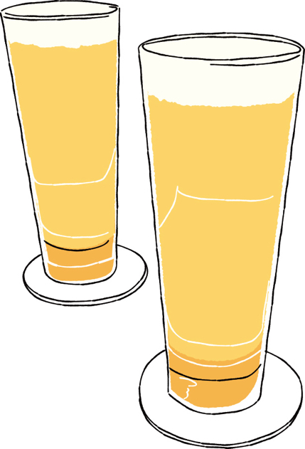手書きイラスト無料 手書き クラフトビール 2杯 公式 イラスト素材サイト イラストダウンロード