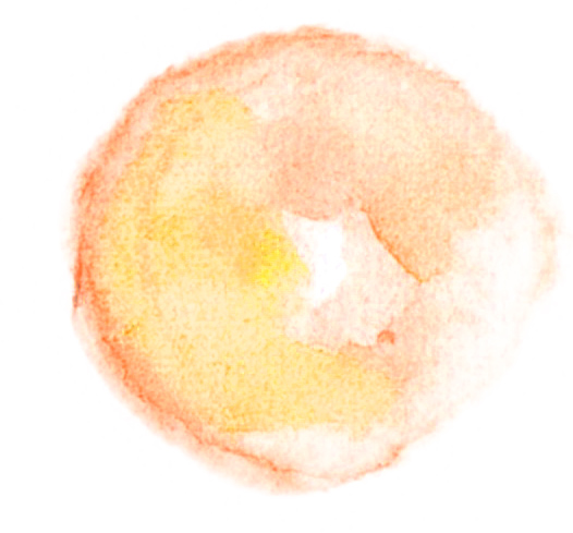 可愛いイラスト無料 水彩 背景 円 オレンジ色 にじみ2 公式 イラストダウンロード