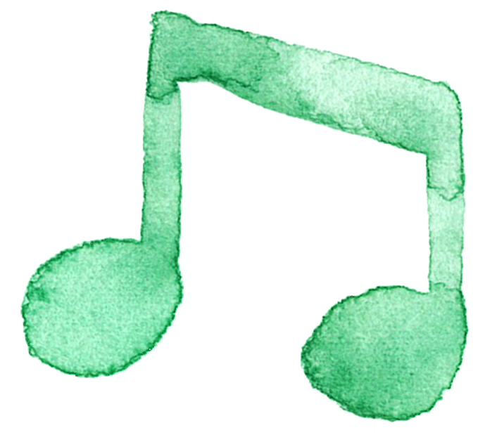 可愛いイラスト無料 音符 音楽 ８分音符 緑色 公式 イラスト素材サイト イラストダウンロード