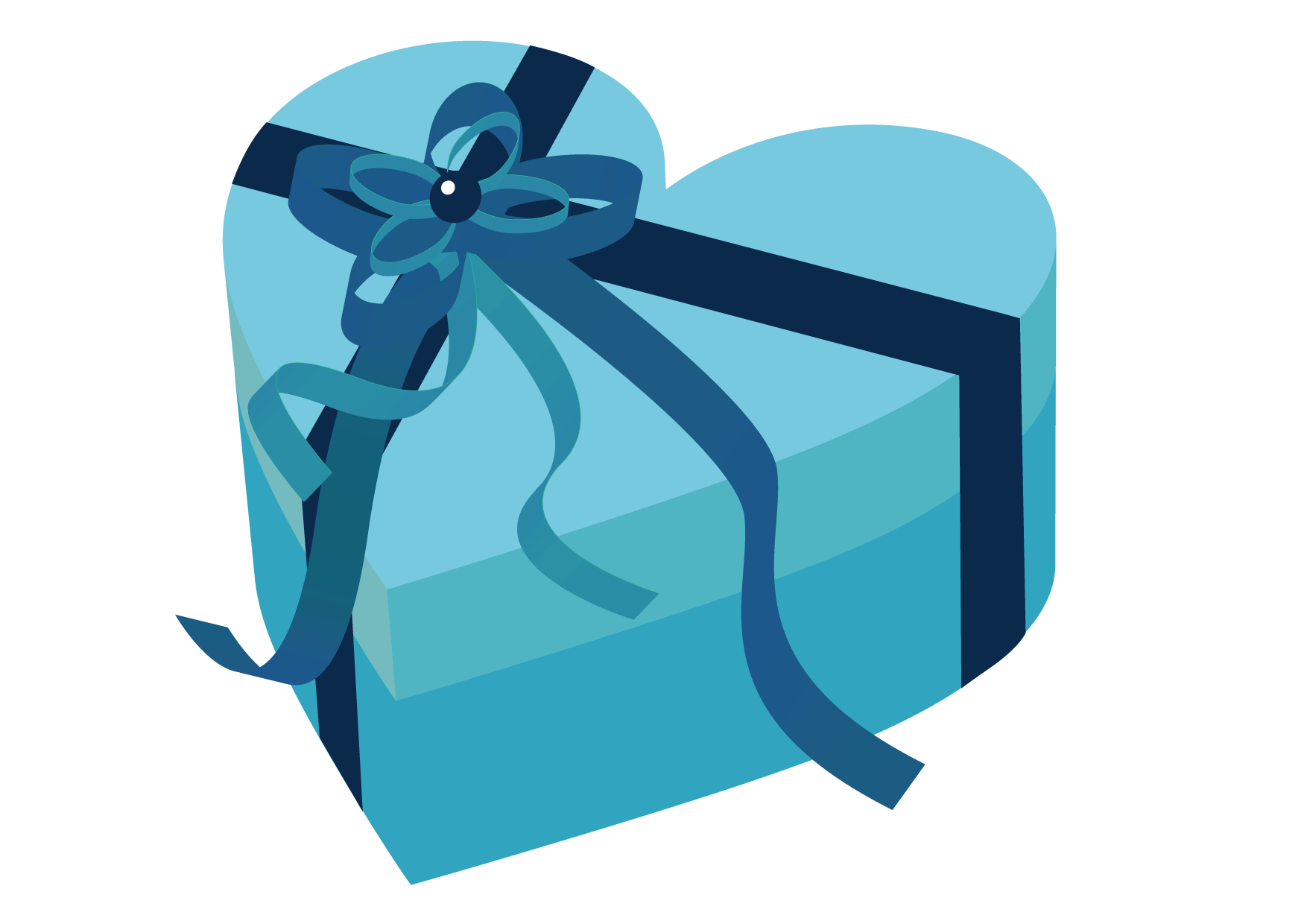 可愛いイラスト無料 バレンタイン ハート ブルー 箱 Free Illustration Valentine Heart Blue Box 公式 イラストダウンロード