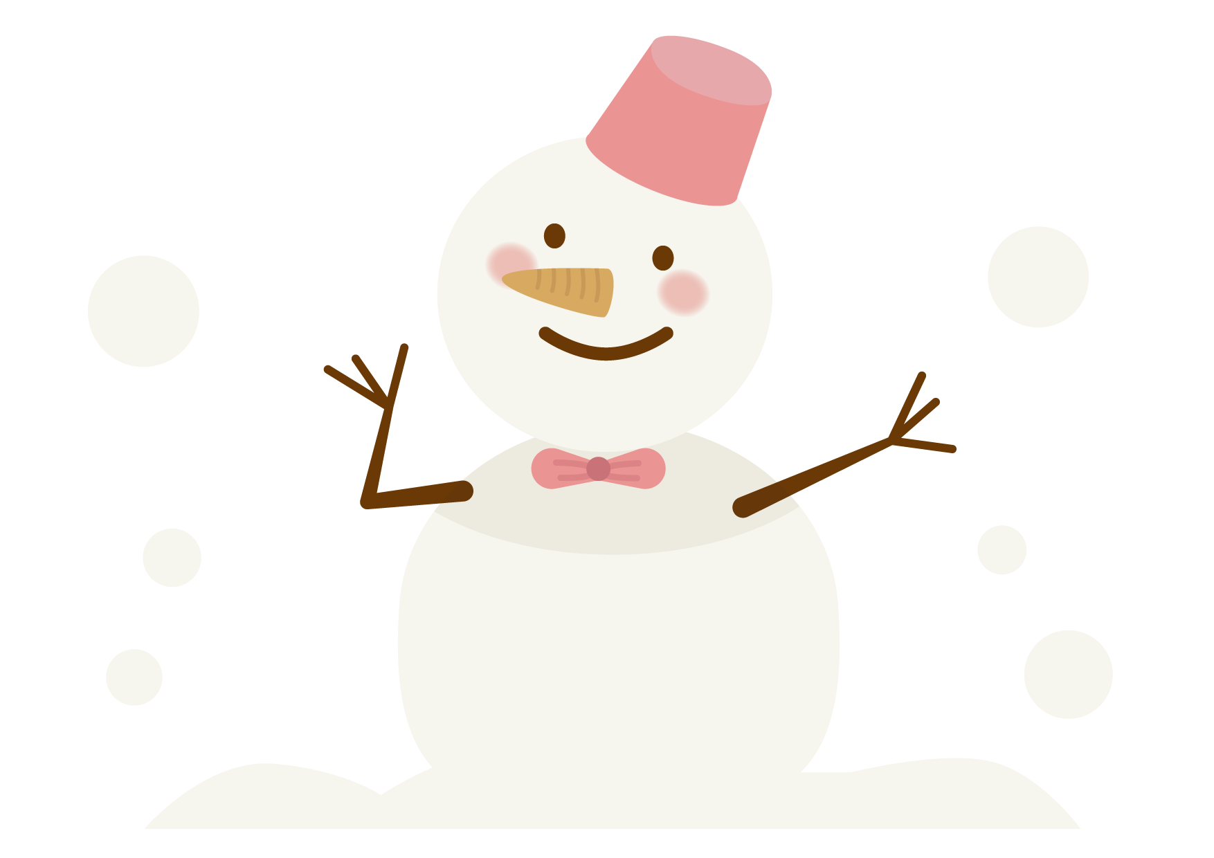 可愛いイラスト無料 雪だるま Free Illustration Snowman 公式 イラスト素材サイト イラストダウンロード
