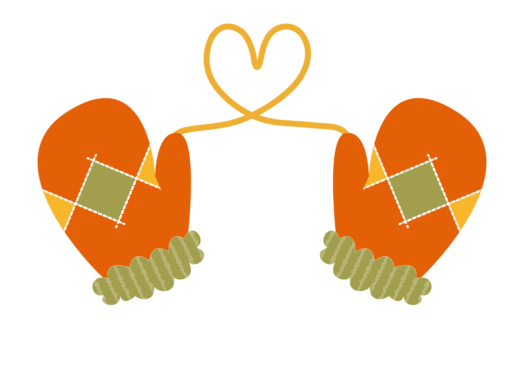 可愛いイラスト無料 手袋 ハート オレンジ色 Free Illustration Gloves Heart Orange 公式 イラスト素材サイト イラストダウンロード