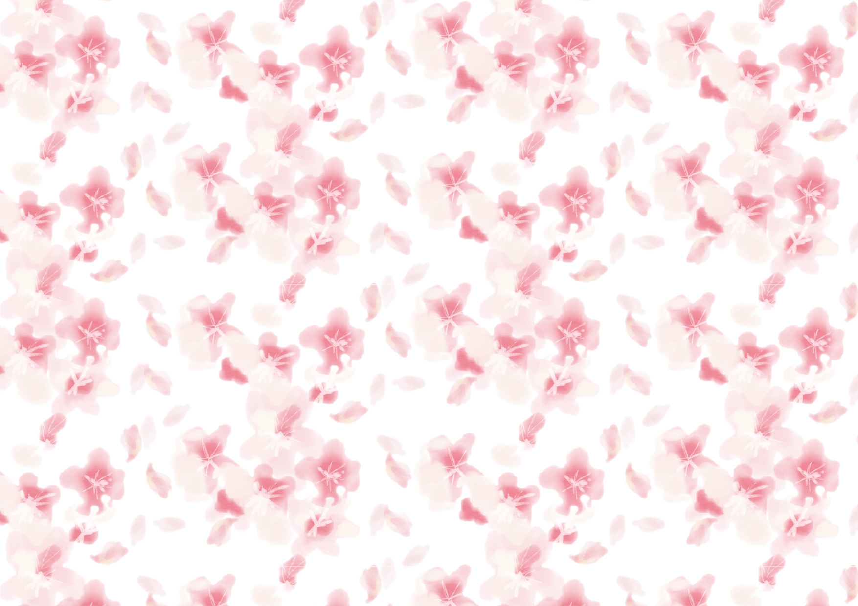 可愛いイラスト無料 背景 水彩 桜吹雪 公式 イラストダウンロード