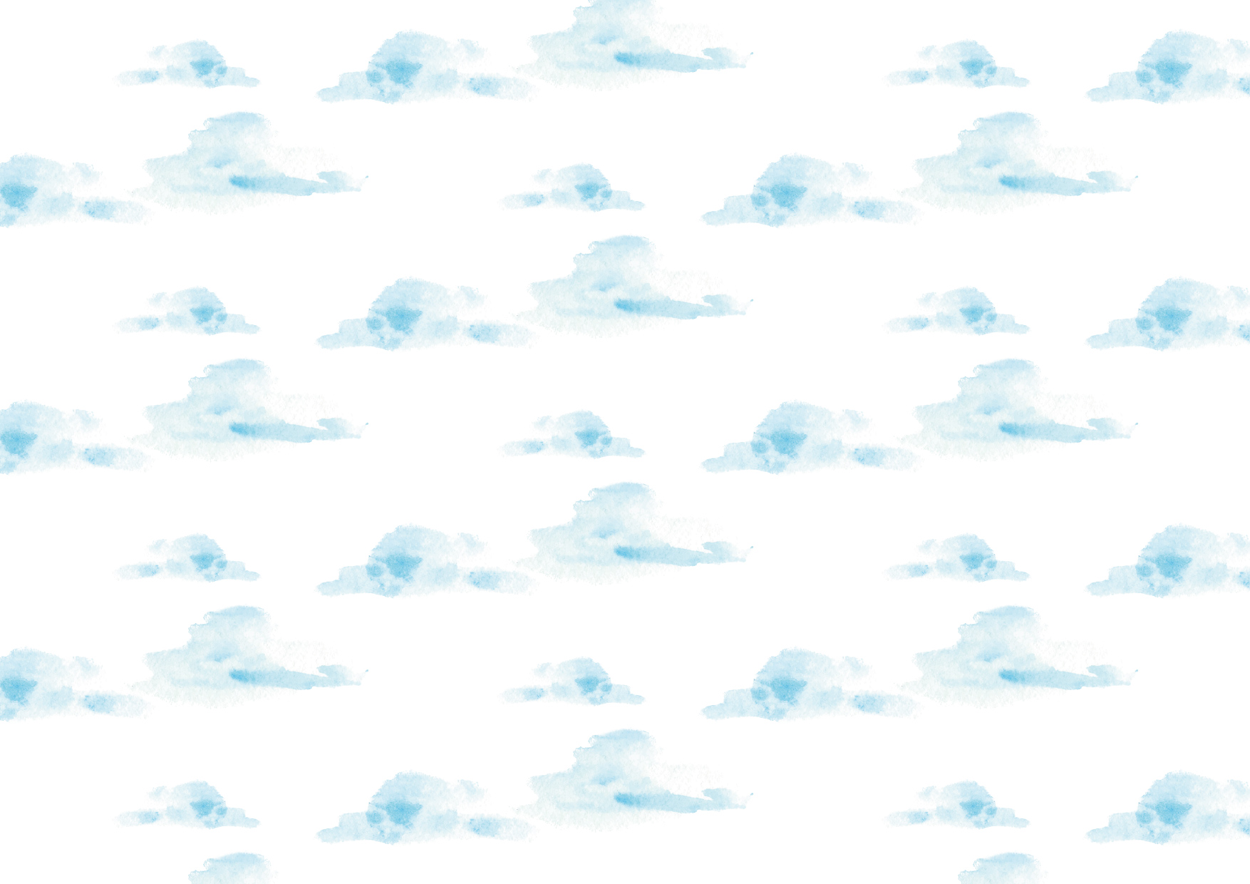 手書きイラスト無料 水彩 雲 背景 パターン 公式 イラストダウンロード
