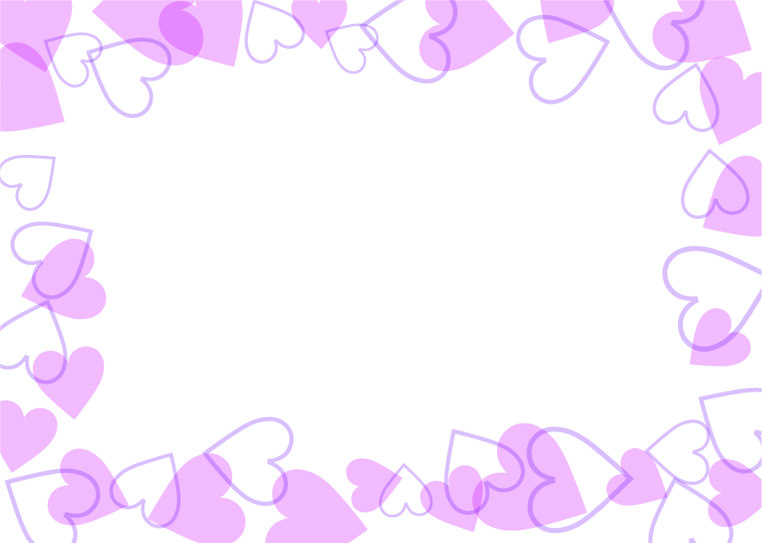 可愛いイラスト無料 背景 ハート 枠 紫色 公式 イラストダウンロード