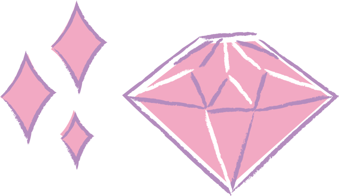 可愛いイラスト無料 手書き ピンクダイヤモンド 公式 イラストダウンロード