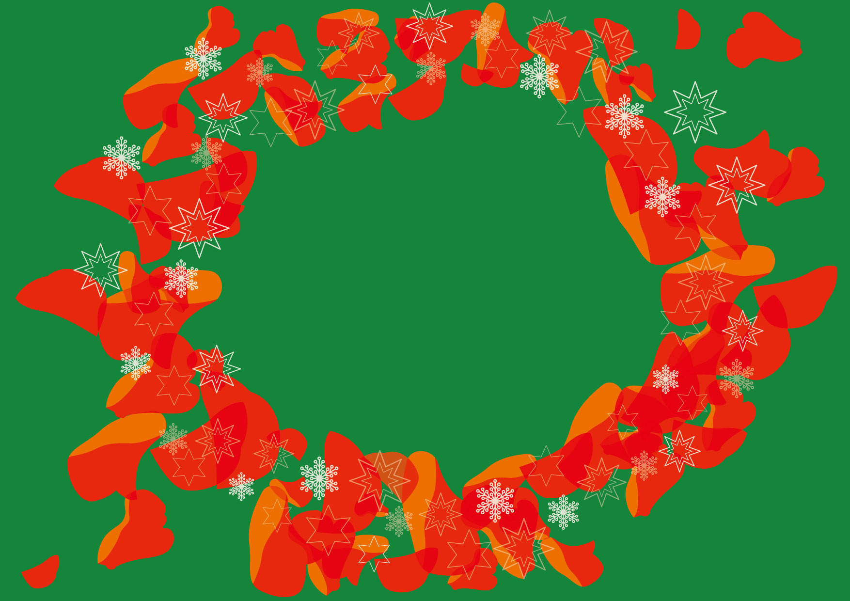 可愛いイラスト無料｜背景　クリスマス　花びら − free illustration Background Christmas petals